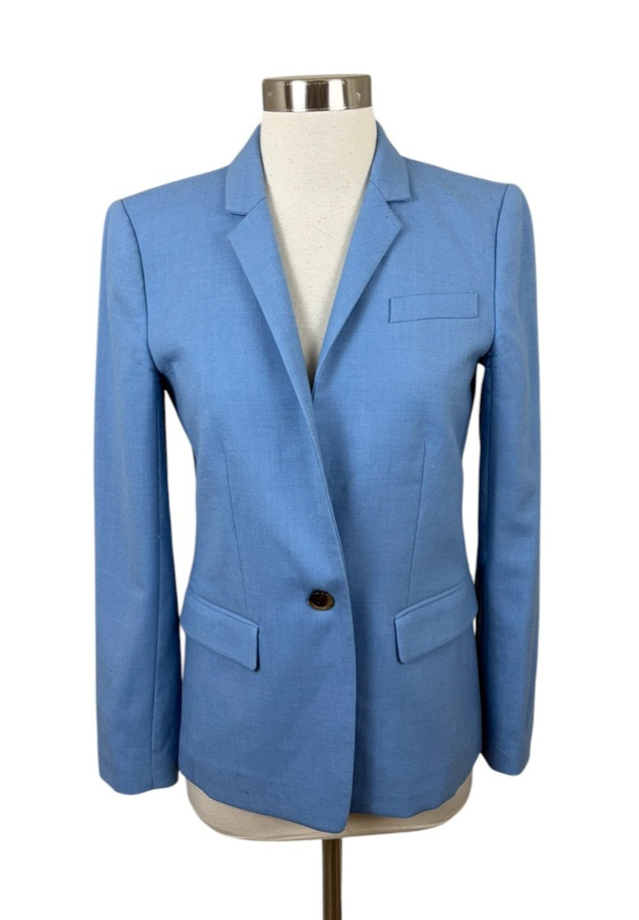 J. Crew Regent Blazer Wool Light Blue Jacket Blazer size 0 Career Academia